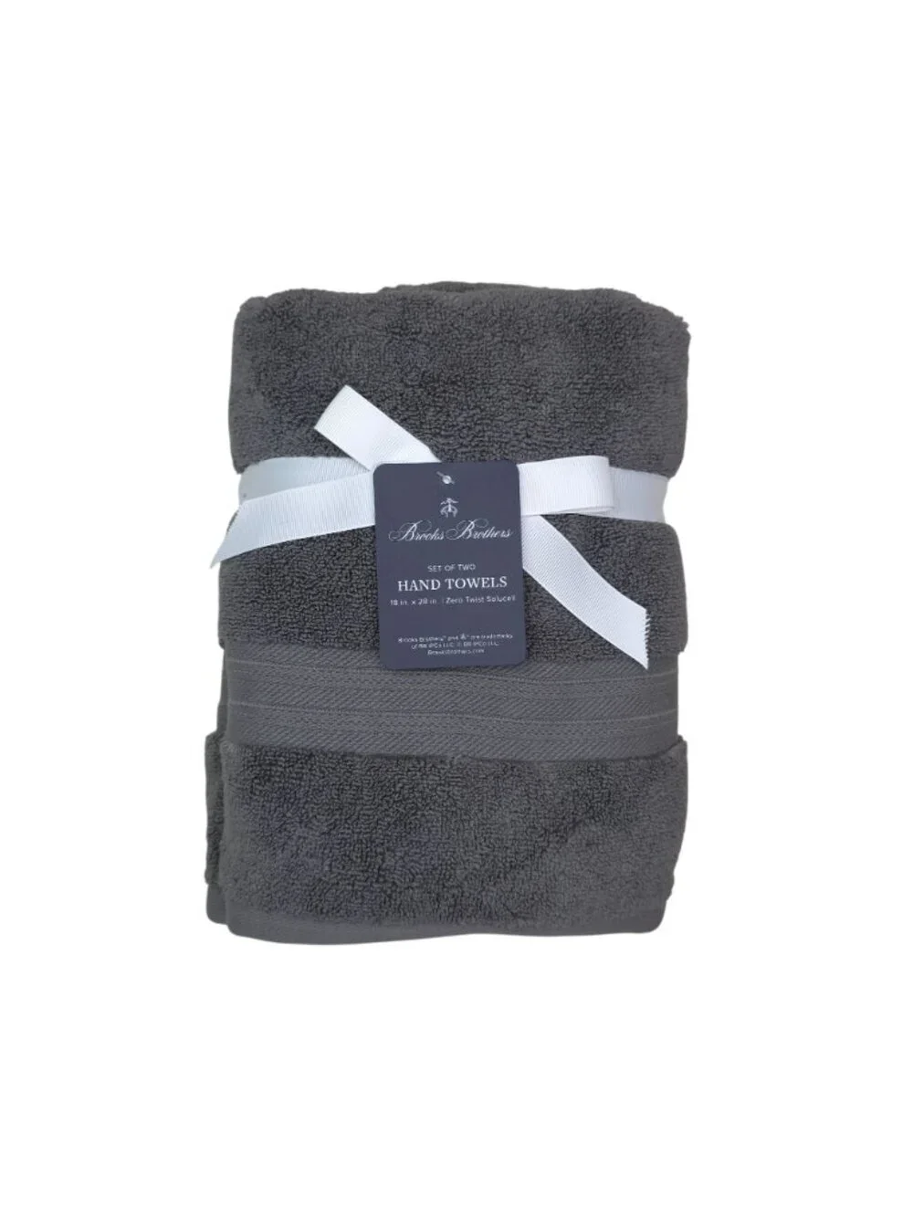 Brooks Brothers 2 Pack Zero Twist Solucell Hand Towels 18